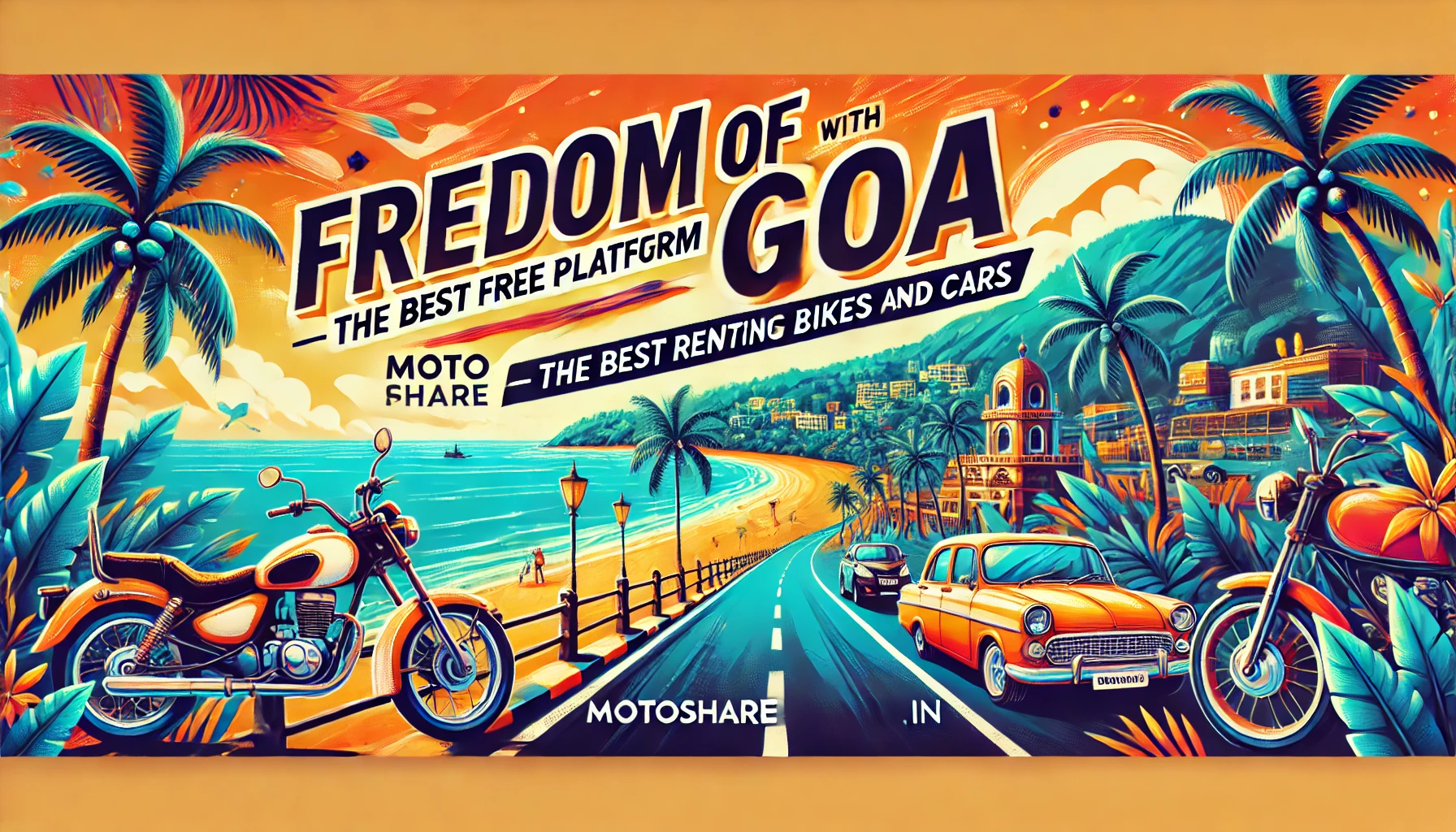 Discover the Freedom of Goa with MotoShare.in – The Best FREE Platform for Renting Bikes and Cars