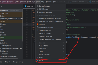 How to add flutter in tools of Android studio of latest version?