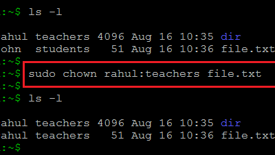 Top 10 Commands with explanation of “chown” command